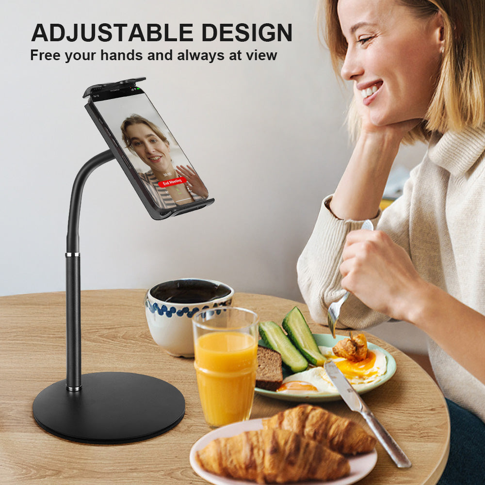 Carbon Steel 360° Adjustable Desktop Phone & Tablet Stand