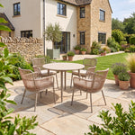 Westcott 4 Seater Garden Dining Set | Brown