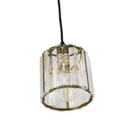 Modern 3-light Pendant Ceiling Light Adjustable Hanging Fixture With Crystal Glass Shades | Black