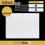 Electric Radiator Panel Heater Wall Mounted Or Floor Standing Bathroom Safe Timer And Thermostat Control | 1000w | White