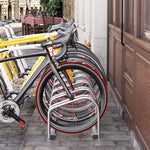 Bike Rack Floor Stand 6 Racks | Silver