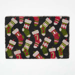 HOMESCAPES Christmas Stockings Non-slip Coir Doormat, 40 X 60 Cm