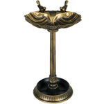 81cm Tall Bird Bath W/ 2 Decorative Birds For Garden | Bronze