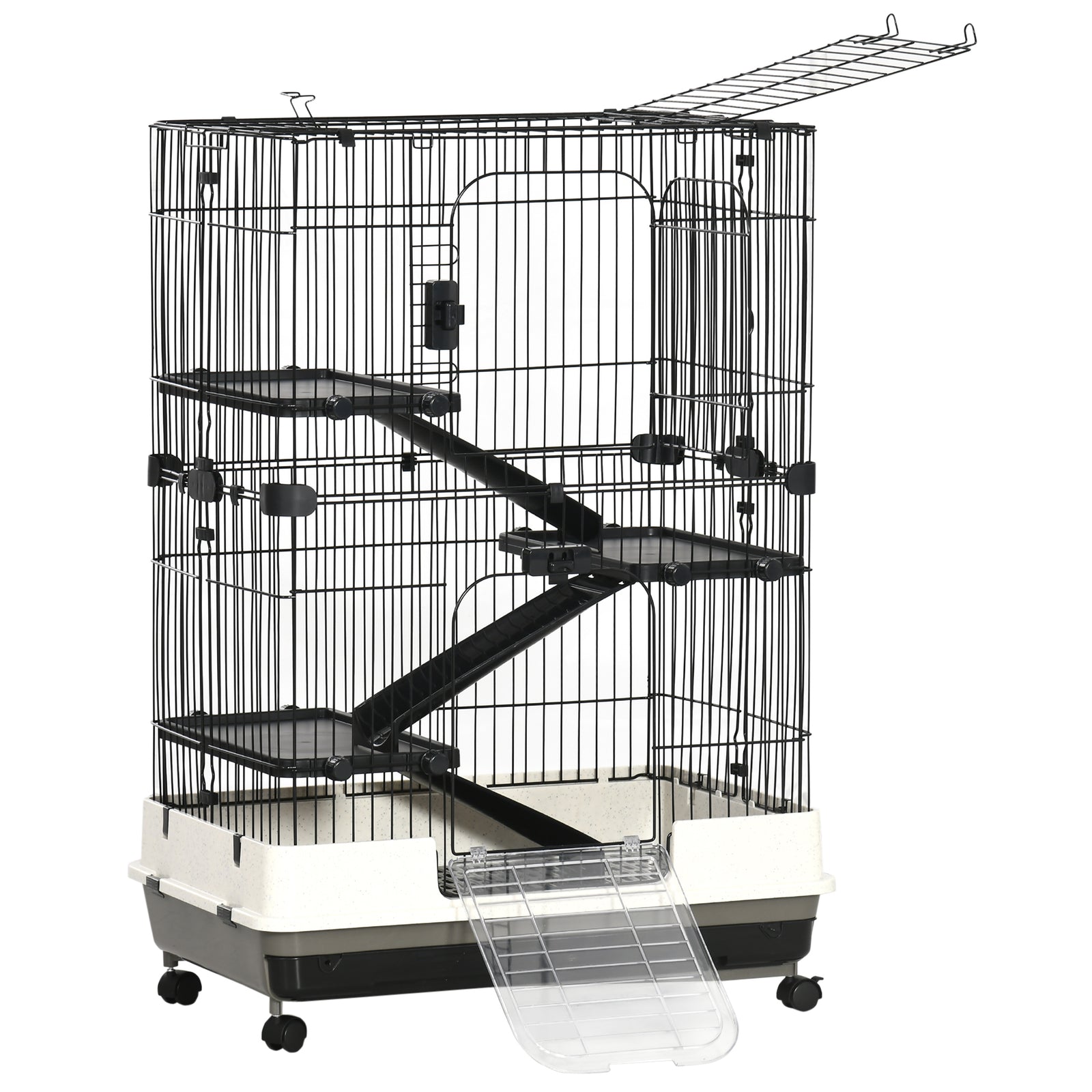 4/6-level Small Animal Cage, Indoor Pet House | Black