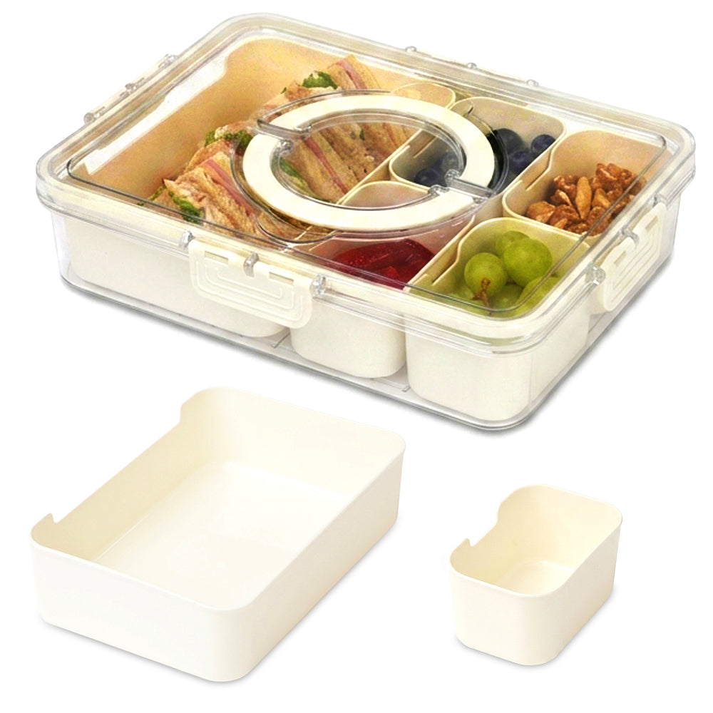 Livivo 5 Compartment Snack Organiser Box Bpa Free Container