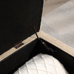Sherman Boucle Fabric Storage Ottoman - Brown | Brown