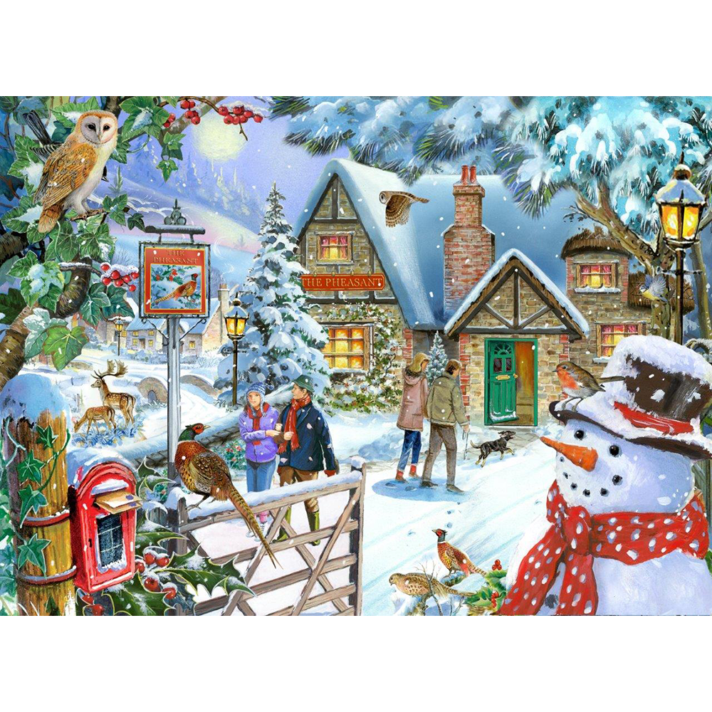 Snowman's View - 1000 Piece Jigsaw Puzzle For Adults