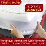 Electric Blanket Fully  Fitted Sherpa  Fleece Heated Bed Underblanket 3 Heat Settings | Double | White