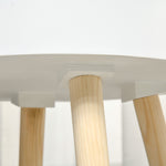 Side Table Wood Nightstand W/ Hidden Storage Space | White