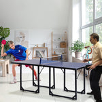 Foldable Mini Ping Pong Table With Net - 183cm | Blue