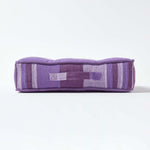 Morocco Striped Cotton Floor Cushion | 40cm x 40cm | Mauve