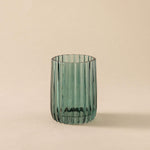 Toothbrush Holder Tumbler, Glass, 8cm, Bluish Green, Lido Collection