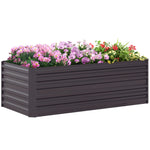 Steel Raised Bed Planter Rods 180 X 90 X 59 Cm | Dark Gray