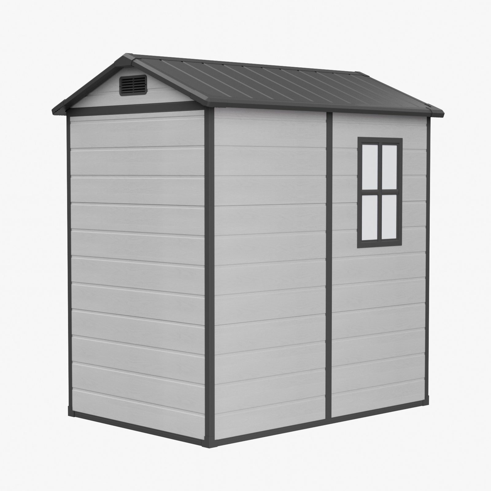4x6 Ft Outdoor Garden Plastic Storage Shed | Black