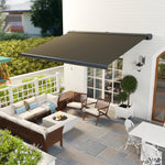 4x3(m) Full Cassette Electric Awning, Aluminium Frame | Dark Gray