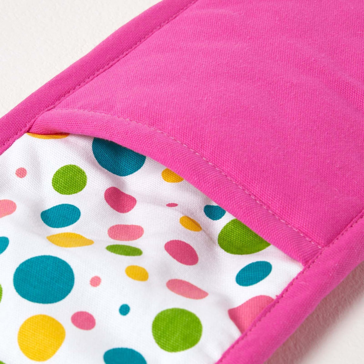 Multi Colour Polka Dot Cotton Double Oven Glove