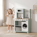 AIYAPLAY Kids Play Kitchen, Pretend Play Toy Kitchen Playset For 3-6 Years