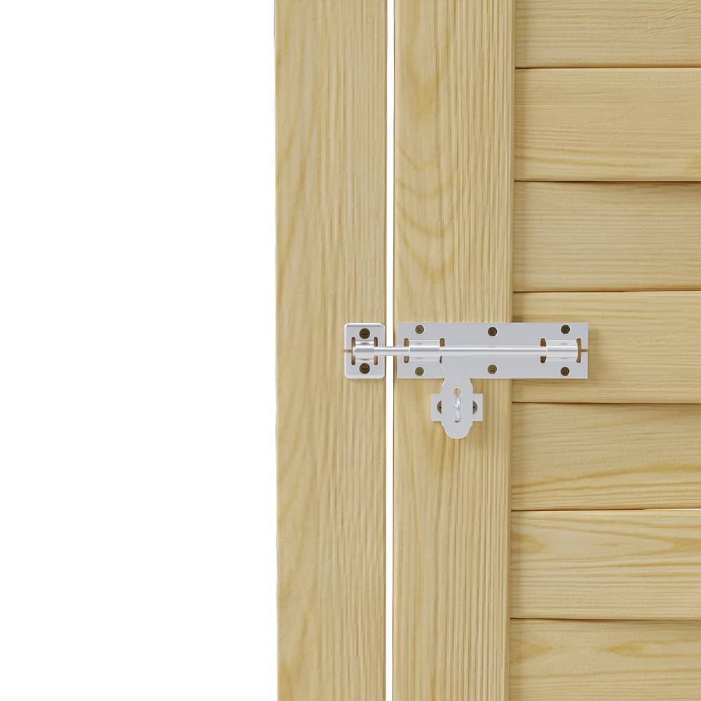 90cm W X 180cm H Lattice Top Wooden Garden Gate With Door Latch
