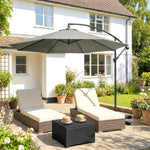 3(m) Banana Parasol Cantilever Umbrella Garden | Light Grey