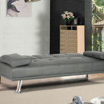 Manhattan Faux Leather Sofa Bed 2 Seater | Grey