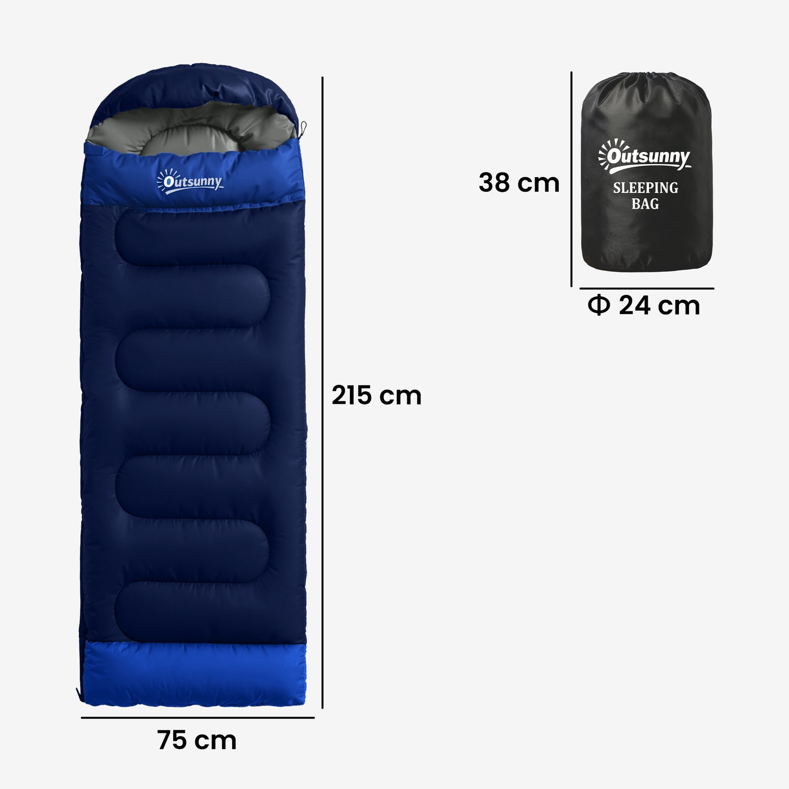 Sleeping Bag For Adults, Lightweight & Compact Sleeping Bag | Blue