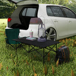 Portable Folding Camping Table W/ Roll Up Aluminium Top | Black