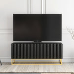 Ripple Tv Unit 100cm - Fluted Design | Black