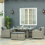 5 Pieces Outdoor Patio Furniture Set Wicker Conversation Set