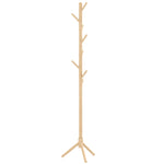 Coat Rack Bamboo Coat Stand With 8 Hooks For Handbags | One Size | Natura