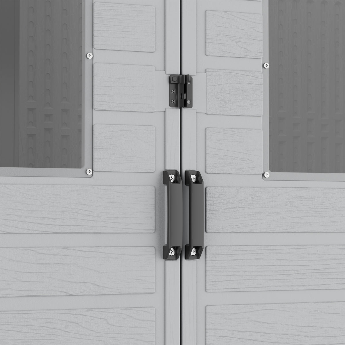 Breeins 8x6ft Plastic Garden Storage Shed With Secure Lockable Door
