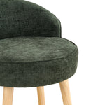 Breeins Chenille Dressing Table Stool With Rubberwood Legs