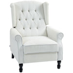 Manual Reclining Armchair W/ Footrest | Cream