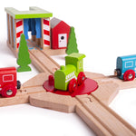 Bigjigs Toys 4 Way Track Turntable for Wooden Train Sets