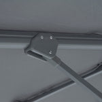 3m Led Cantilever Parasol W/ Solar Lights & Base | Dark Gray