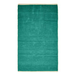 Plain Chenille 100% Cotton  Rug With Natural Trim | 170cm | Teal Green