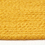 Handmade Woven Braided Oval Rug | 200cm | Mustard