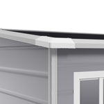 5x4ft Garden Plastic Storage Shed With Lockable Door | Large | Black & Grey