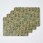 HOMESCAPES Xmas Forest Placemats & Coasters, Set Of 8