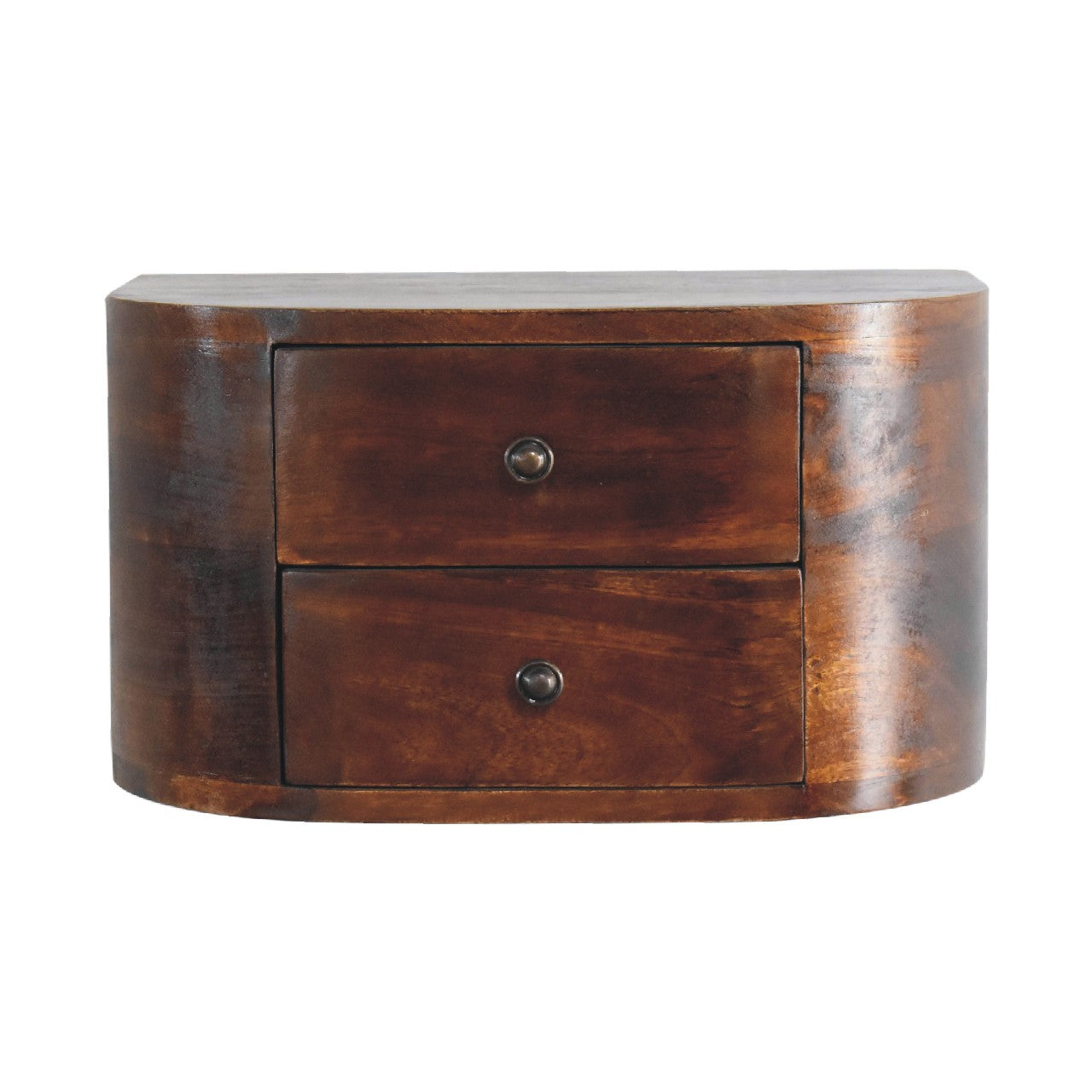 Solid Wood Lunar 2 Drawer Floating Bedside