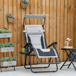 Zero Gravity Lounger Chair, Folding Reclining Patio Chair | Set-of-1 | Gray