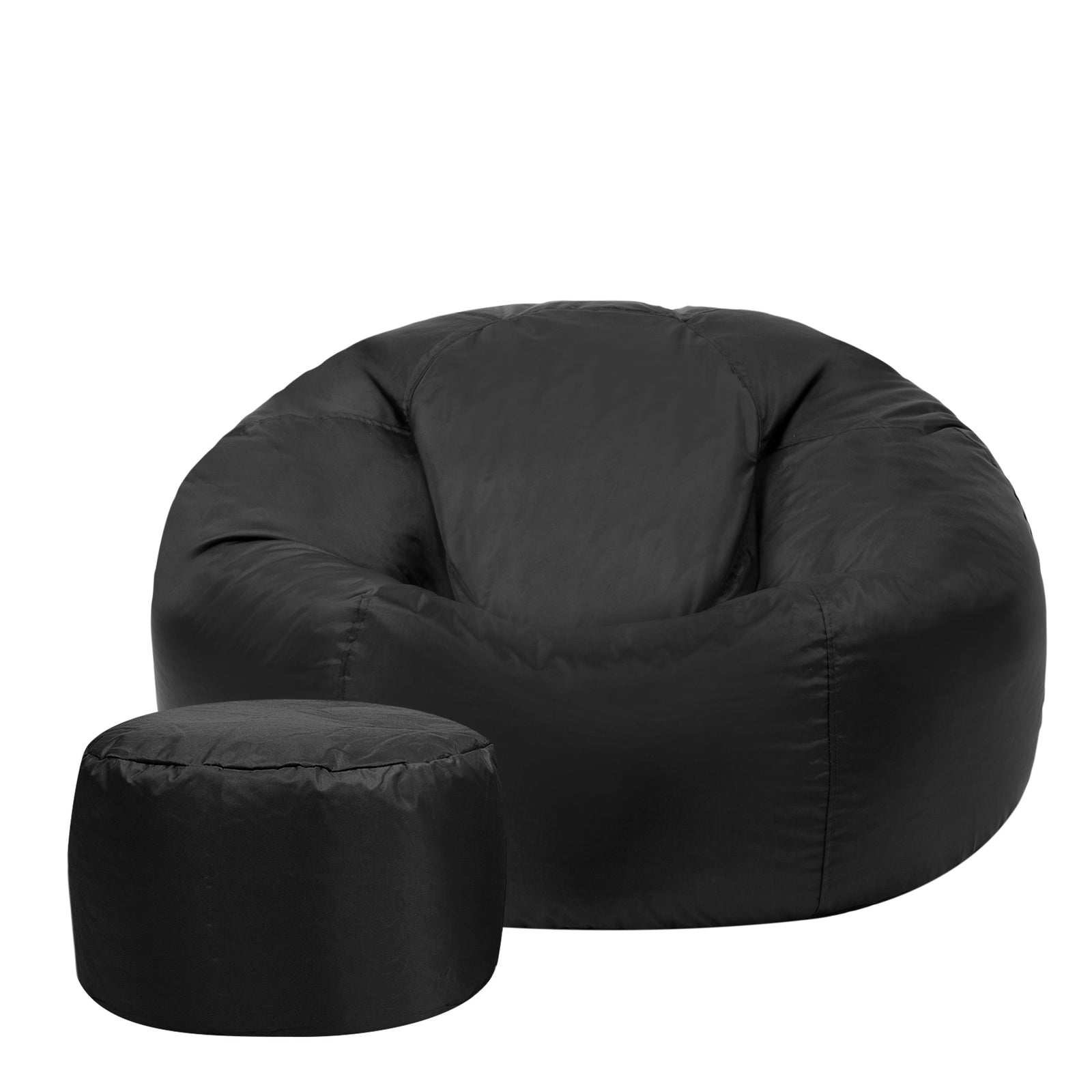 Classic Indoor Outdoor Bean Bag & Pouffe Chair | Black
