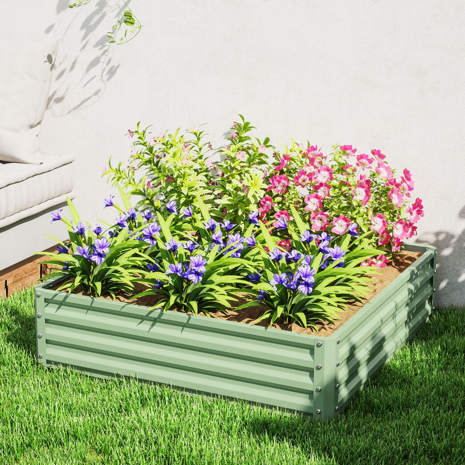 Raised Garden Bed Steel Planter Box | 432l | Green