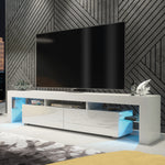 Nova Tv Unit 200cm With Led Lights | White