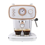 15-bar Retro Espresso Coffee Machine With Steam Wand | White