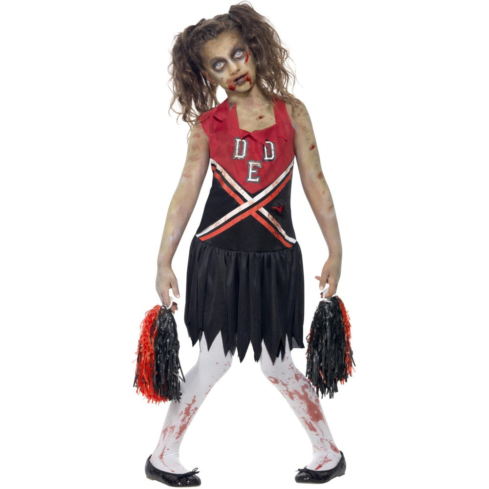 Zombie Cheerleader Child Girl's Costume | Age 7-9