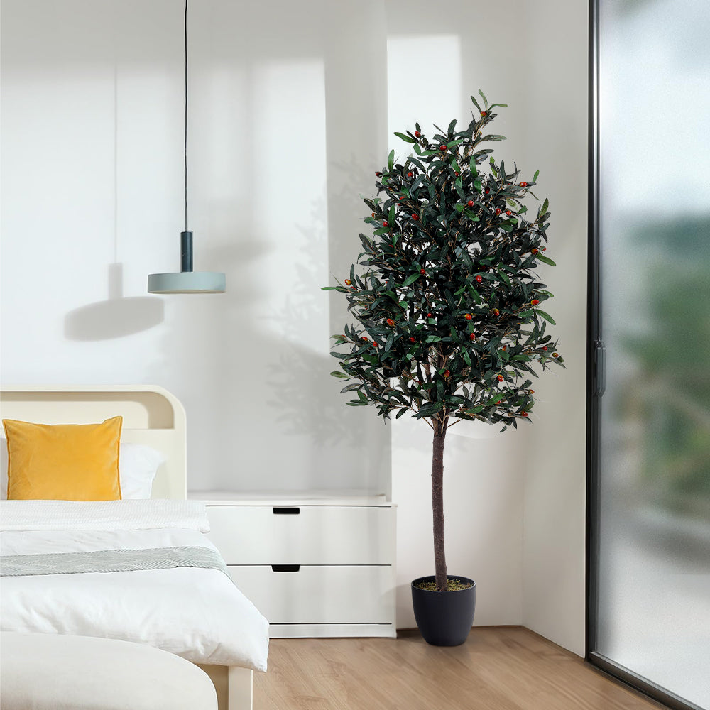 120cm/190cm Tall Artificial Olive Tree Decorative Plant In Planter | Large