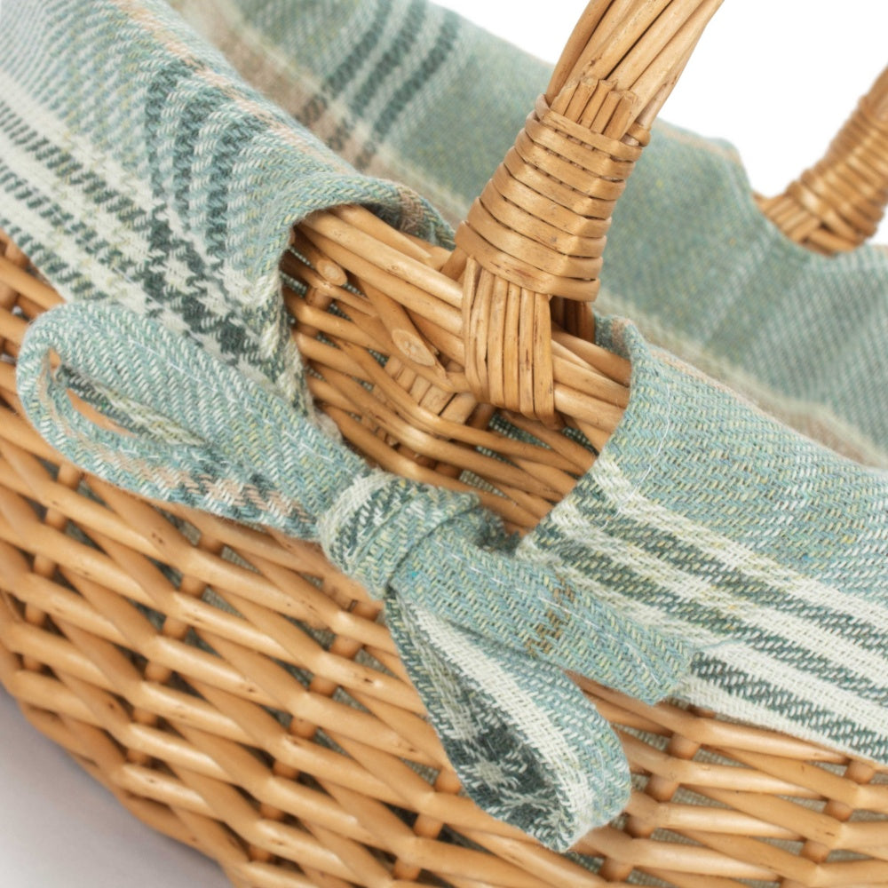 Wicker Shopping Basket Buff Willow Oval Shopper | Cream