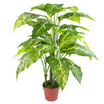 100cm Fox's Aglaonema Tree Artificial Plant With Silver Planter