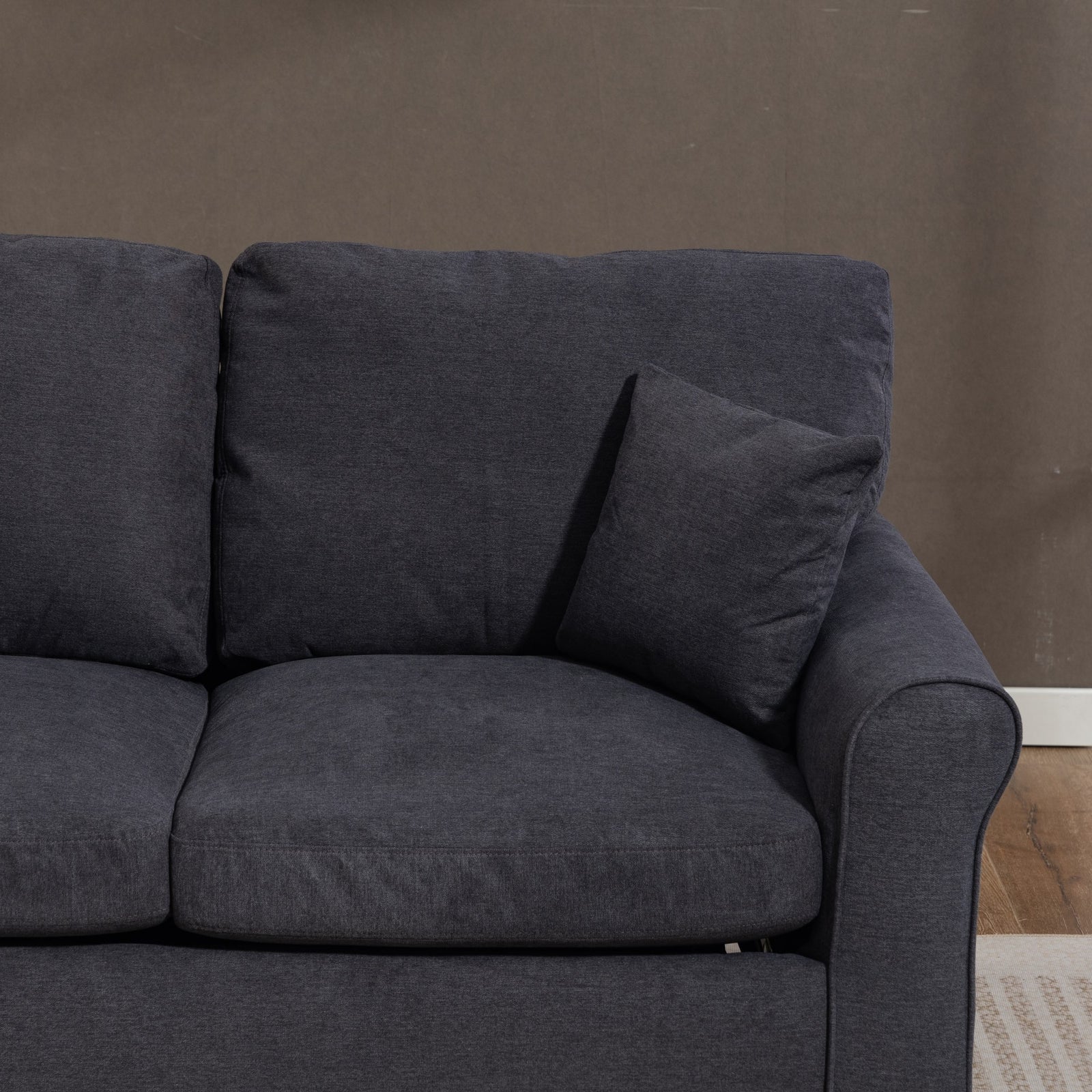 Lewiston Fabric Pull Out Sofabed | Charcoal Grey