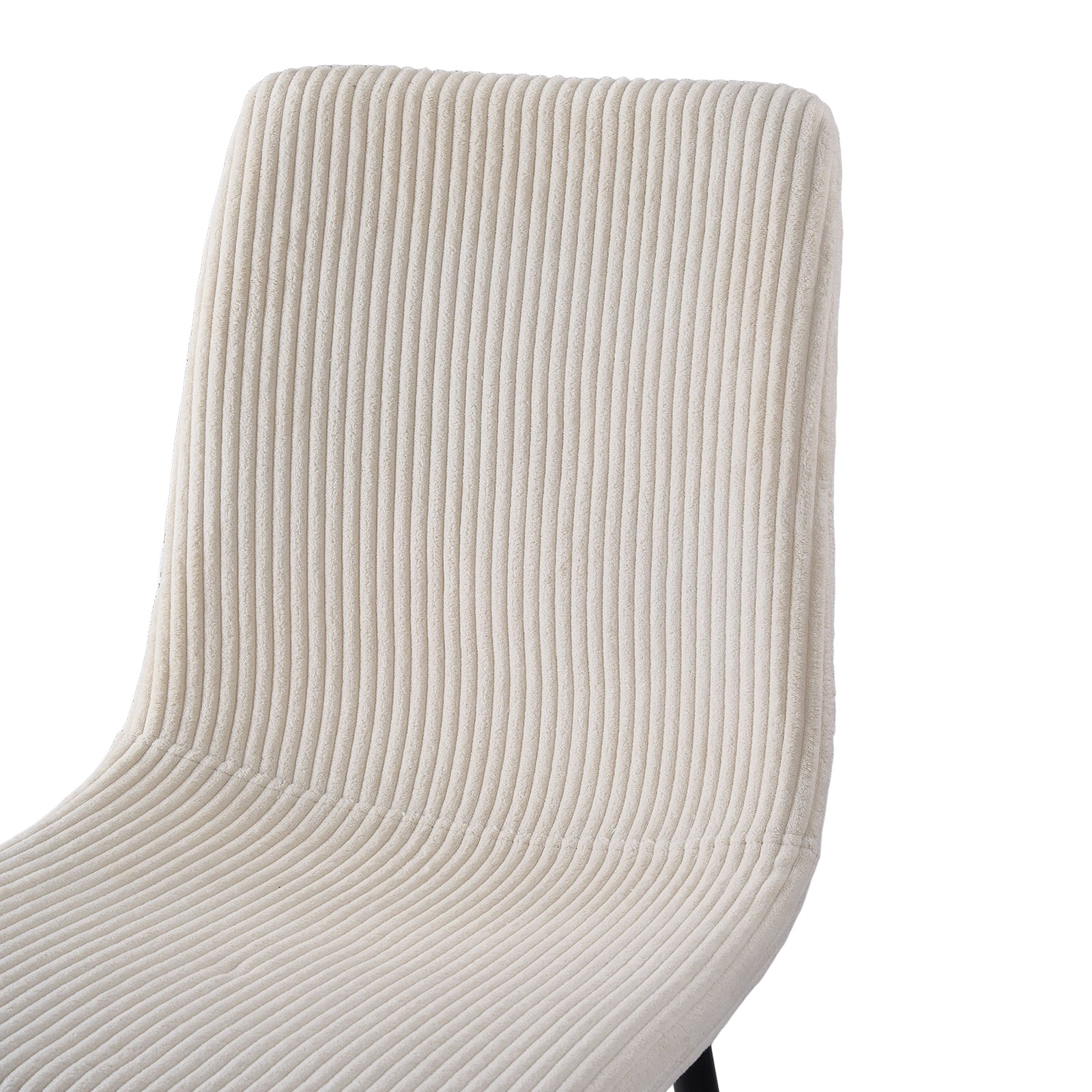 Corduroy Upholstered Dining Chairs | Set-of-2 | Beige